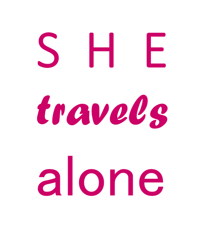 She travels alone